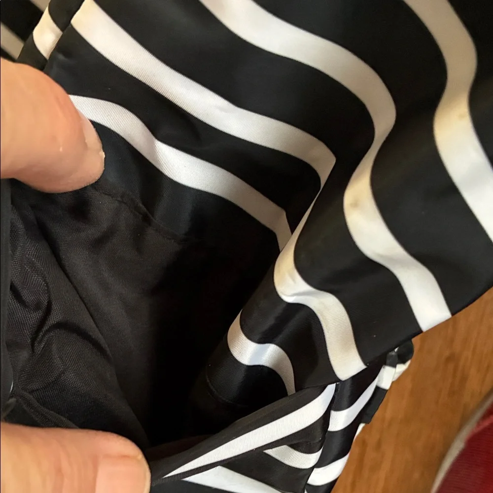 Striped Black and White Backpack